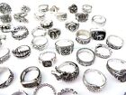 wholesale rings 10pcs SKULL Celtic antique style silver rings bulk jewelry lot