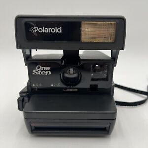 Vintage Polaroid One Step 600 Instant Film Camera Black With Strap Tested