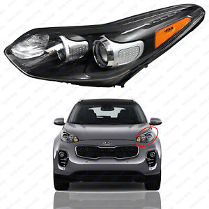 For 2017 2021 Kia Sportage Halogen Headlight Left Driver Side Assembly w LED DRL (For: 2022 Kia Sportage)
