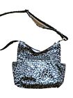 Travelon Leopard Animal Print Shoulder Bag Purse Adjustable Organizer Crossbody