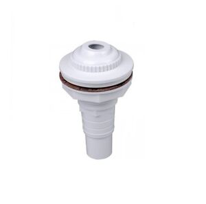 Above Ground Pool White Complete Return Inlet Jet Fitting w/Gasket and Adapter