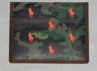 POLO RALPH LAUREN Men's Leather Camo All Over Pony Slim Card Case Wallet, NWT