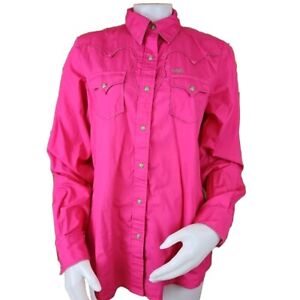Cruel Girl Western Pearl Snap Shirt Womens XL Pink Embroidered Rodeo Cowgirl Top
