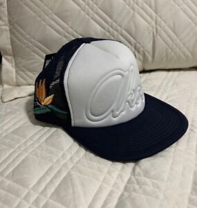 Akoo Snap Back Hat Mesh Baseball Cap Navy Blue & White Embroidery Adjustable