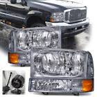 Chrome Clear Headlights and Corner lights Set Fits Ford Super Duty Truck (For: 2002 Ford F-350 Super Duty Lariat 7.3L)