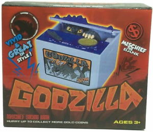 Godzilla Mischief Bank Coin Box LED Sound Gimmick Moving Figure New In Box