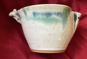 Unusual 1999 BR Signed NC Pottery Vase / Pitcher
