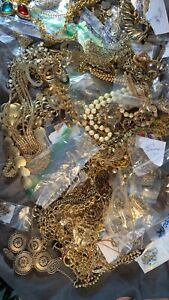 6+ Lbs. POUNDS Unsearched Huge Lot Jewelry Vtg-Now Junk Art Craft Treasure Hunt