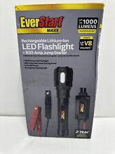 Ever Start Maxx LED Rechargeable Lithium Ion,  Flashlight + 800 Amp Jump Starter