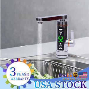 New Listing110V Electric Instant Hot Water Heater Shower Kitchen Tap Faucet Digital Display
