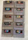 LOT OF 10 SUPER NINTENDO GAMES (SNES) USED UNTESTED
