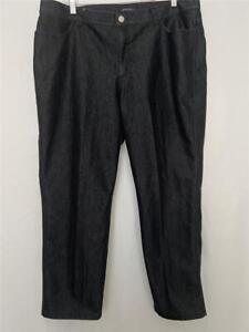 LAFAYETTE 148 NEW YORK Black Denim Jeans Cotton Poly Elastane Pants Size 16