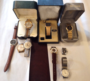 Lot of  Mens  Watches Need Battery's Untested