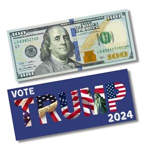 Vote Trump 2024 Prank $100 Hundred Dollar Bill. Joe Biden Is A Loser Dollar Bill