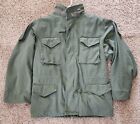 Alpha Industries Army Field Jacket Coat Mens L Olive Green M65 Cold Weather USA