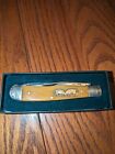 MOORE MAKER New 5202BU Yellow Smooth Bone Fighting Bulls Trapper Knife/Knives