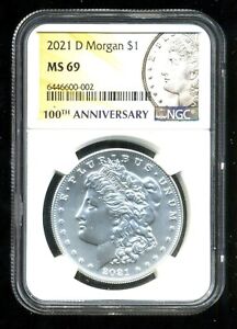 2021 D NGC MS69 MS69 UNCIRCULATED Morgan Dollar Mint State Silver Coin #6527