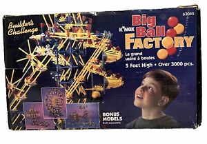 KNEX Big Ball Factory Vintage Color Coded Building Set Near 100% Complete