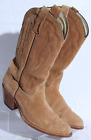 FRYE 3845 Mens Cowboy Boots Desert Tan Suede Leather Lined Size 11.5 D USA