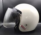Bell RT Racing Helmet - White - 1976 - Size 7 1/8 - With Face Shield