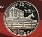 2001-S Kentucky Silver Proof State Quarter 90% Silver From Proof Set