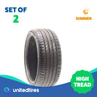 Set of (2) Driven Once 225/35R18 Continental ContiSportContact 5 AO 87W - 8.5/32 (Fits: 225/35R18)