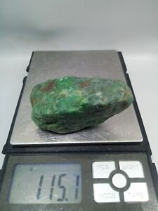 115grams Burmese Mawsitsit Jade Rough Cut 100%Authentic Natural Mawsitsit Slab