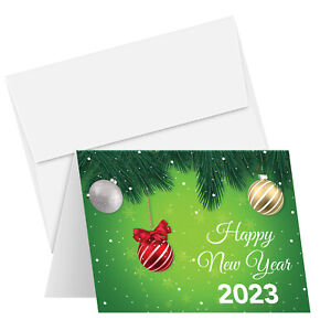 2023 Happy New Year Cards & Envelopes - A2 Size (4 3/8