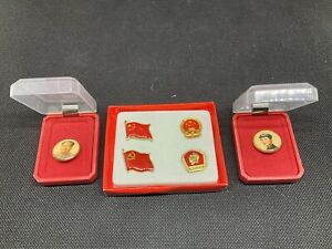 Vintage Chinese Communist Party Political Pins Lot!