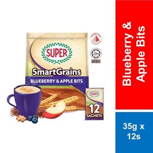 SUPER NutreMill Smartgrains Wholegrain Soy Beverage Apple - 12 Sachets x 3 Packs