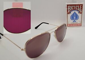 Premium Aviator Infrared sunglasses IR & Deck of Marked Bicycle - poker or magic