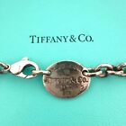 Please Return To Tiffany & Co Sterling 22mm Oval Tag Choker Necklace 15