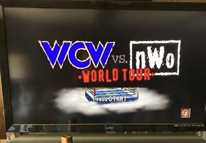 Nintendo 64 NUS-001 Video Game Console w WCW vs nWo World Tour Wrestling Game
