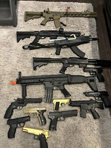 Large Used Airsoft And BB Gun Lot