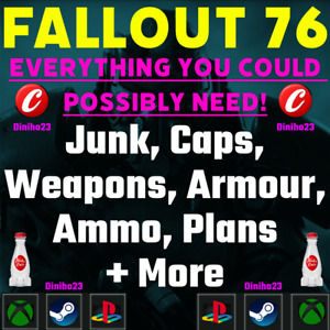 FALLOUT 76 - Junk, Caps, Weapons, Armour sets, Ammo, Plan, Flux Fast Delivery PC