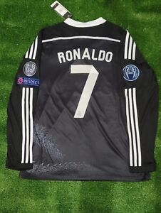 Cristiano Ronaldo CR7  2014/15 Real Madrid Black Dragon Third Long Sleeve Jersey