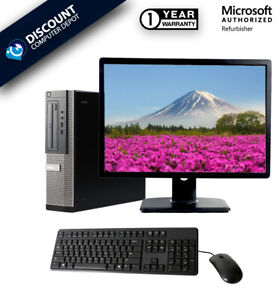 Dell i5 Desktop PC Windows 10 Pro Computer 3.2GHz 16GB RAM NEW 256GB SSD 19