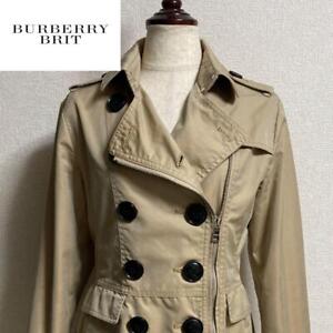 Burberry Trench Coat Jacket Brit Short Length 38 For Women Used