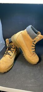 Timberland Boots Boys Size 4- 11 Inch Wheat Nubuck Mens Casual Modern Tough