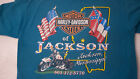 Vintage 1998 Harley-Davidson Motor Cycles of Jackson, Mississippi T-shirt Teal L