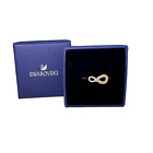 Swarovski Infinity Ring White, Rose-gold tone plated size 58 - 8 USA