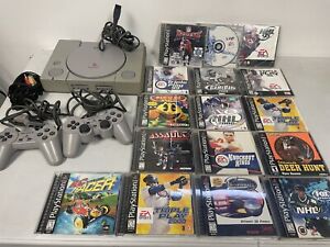 New ListingSony Playstation 1 SCPH-9001 console bundle w/16 Games, (2) Controllers & Cords!