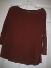 Chicos Tee -Wine/purple color 3/4 sleeve top -  size 2 - Large 12-14 - NWOT