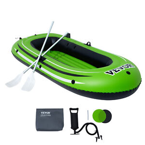 VEVOR Inflatable Boat 2-Person 500 lbs Dinghy Dive Fishing Boat w/Oars&Pump