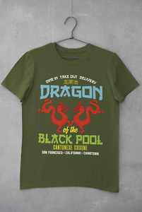 Retro Movie T Shirt DRAGON OF THE BLACK POOL China Big Trouble In Funny Classic