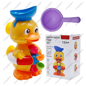Duck Bathtub Baby Shower Toy with Rotating Water Wheel Eyes Water Bath Toy