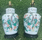 Pair of Chinese Antique Porcelain Vase Famille Rose Hand Painted  - 19th