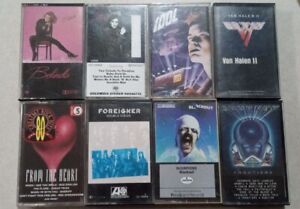 Vintage 80s Rock Cassette Tapes Lot Of 8