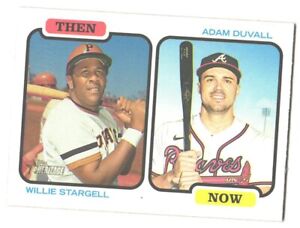 2022 Topps Heritage Willie Stargell / Adam Duvall #TAN-SD Then and Now