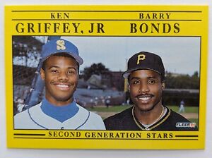 Ken Griffey Jr Barry Bonds 1991 Fleer Second Generation Stars #710 Mint